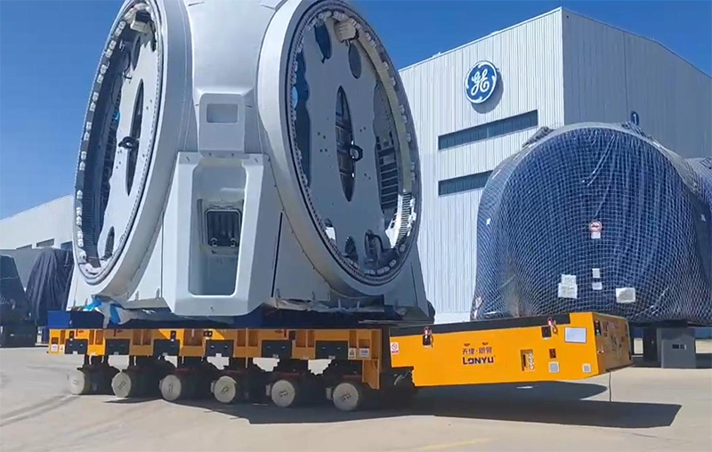 indoor and outdoor handling of wind turbine main engine/drive system automated guided vehicle system heavy duty agv