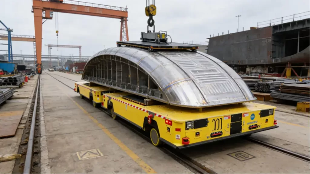 how does heavy duty agv change the logistics efficiency of shipbuilding industry