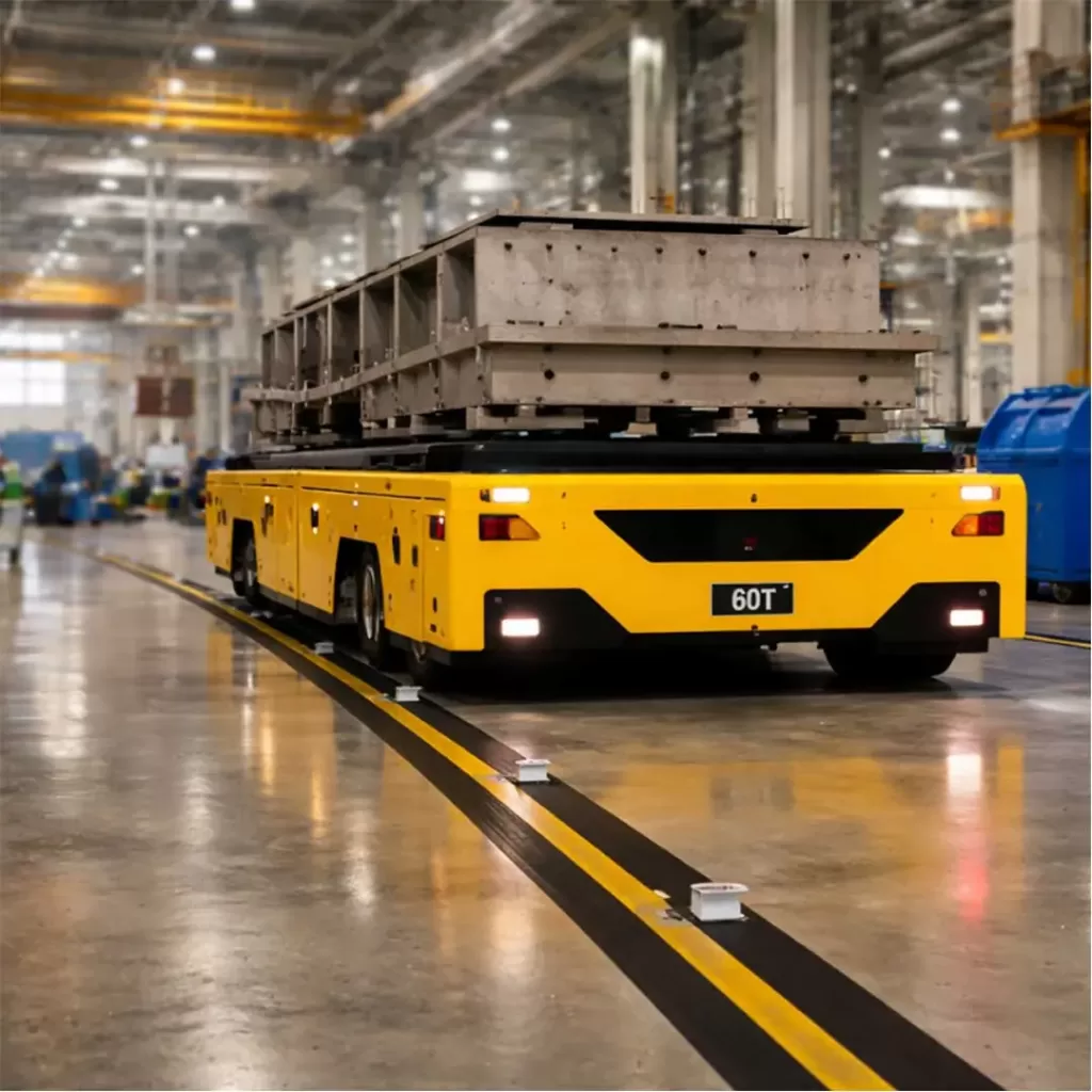 heavy duty agv magnetic navigation steel mold transport factory